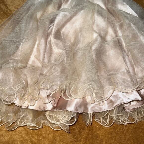 Elizabeth K Evening Dress Champagne color stunning gorgeous size XS - Picture 9 of 13